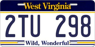 WV license plate 2TU298