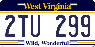 WV license plate 2TU299