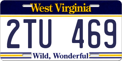 WV license plate 2TU469