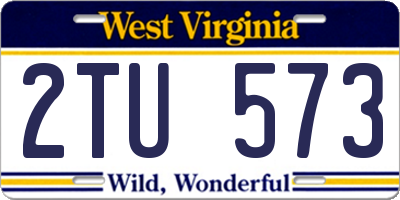 WV license plate 2TU573
