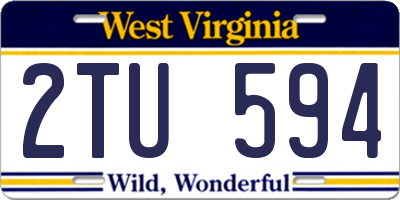 WV license plate 2TU594