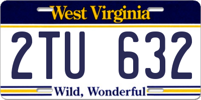 WV license plate 2TU632