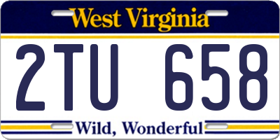 WV license plate 2TU658