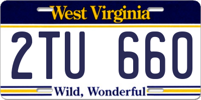 WV license plate 2TU660