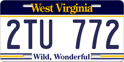 WV license plate 2TU772