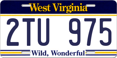 WV license plate 2TU975