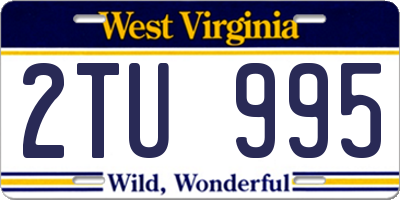 WV license plate 2TU995