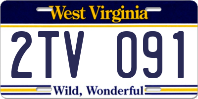 WV license plate 2TV091