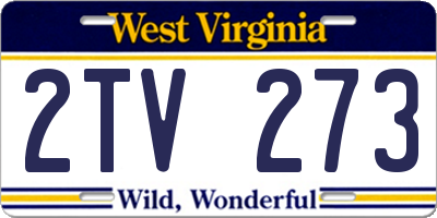 WV license plate 2TV273