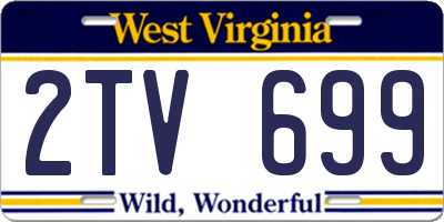 WV license plate 2TV699