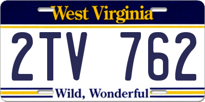 WV license plate 2TV762