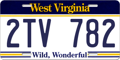 WV license plate 2TV782