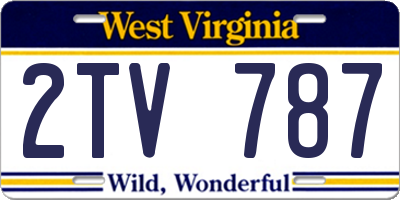WV license plate 2TV787