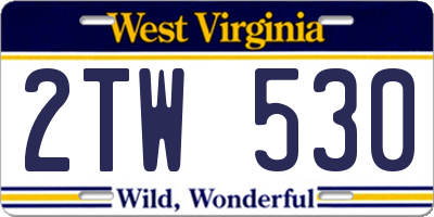 WV license plate 2TW530