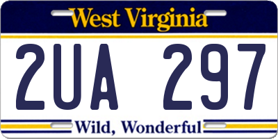 WV license plate 2UA297