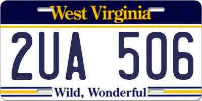 WV license plate 2UA506