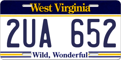 WV license plate 2UA652
