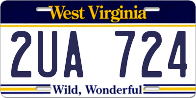 WV license plate 2UA724