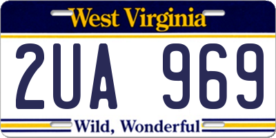 WV license plate 2UA969