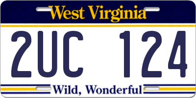 WV license plate 2UC124