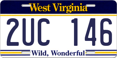 WV license plate 2UC146