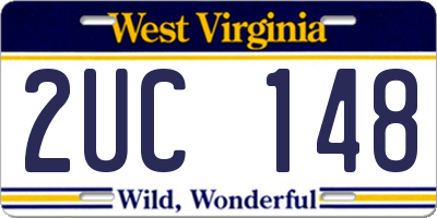 WV license plate 2UC148