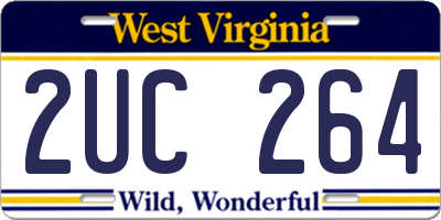 WV license plate 2UC264