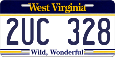 WV license plate 2UC328