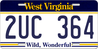 WV license plate 2UC364