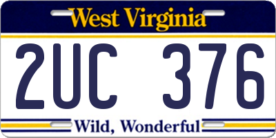WV license plate 2UC376