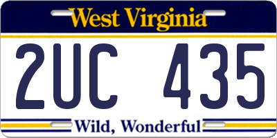 WV license plate 2UC435