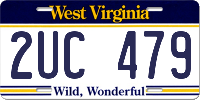 WV license plate 2UC479