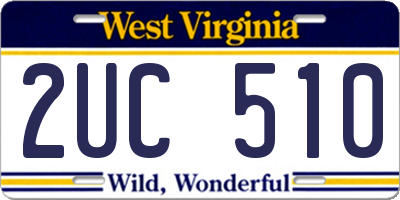 WV license plate 2UC510