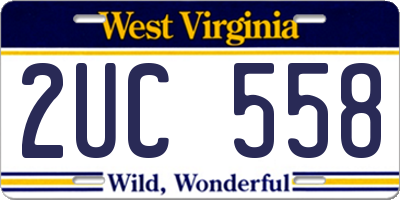 WV license plate 2UC558
