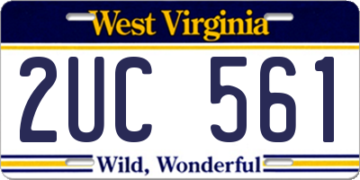 WV license plate 2UC561