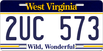 WV license plate 2UC573