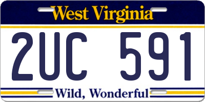 WV license plate 2UC591