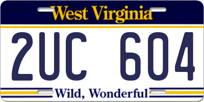WV license plate 2UC604