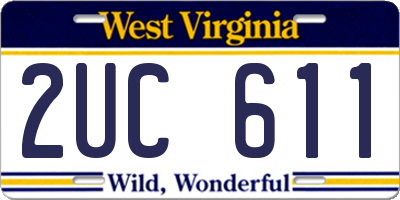 WV license plate 2UC611
