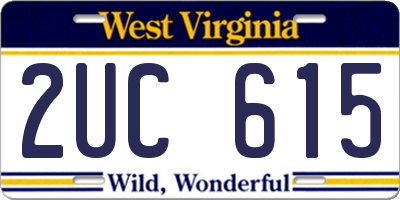WV license plate 2UC615