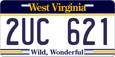 WV license plate 2UC621