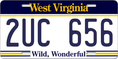 WV license plate 2UC656