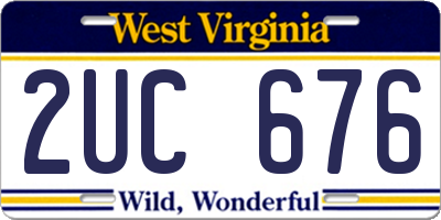 WV license plate 2UC676