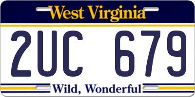 WV license plate 2UC679