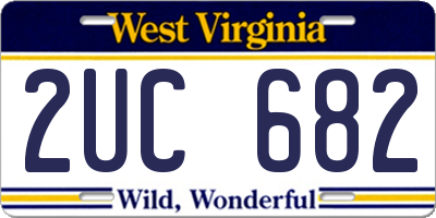 WV license plate 2UC682