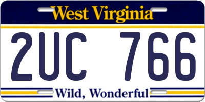 WV license plate 2UC766