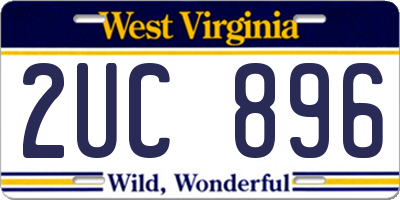 WV license plate 2UC896