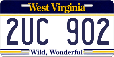 WV license plate 2UC902
