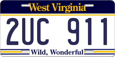 WV license plate 2UC911