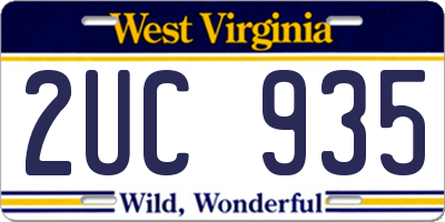 WV license plate 2UC935